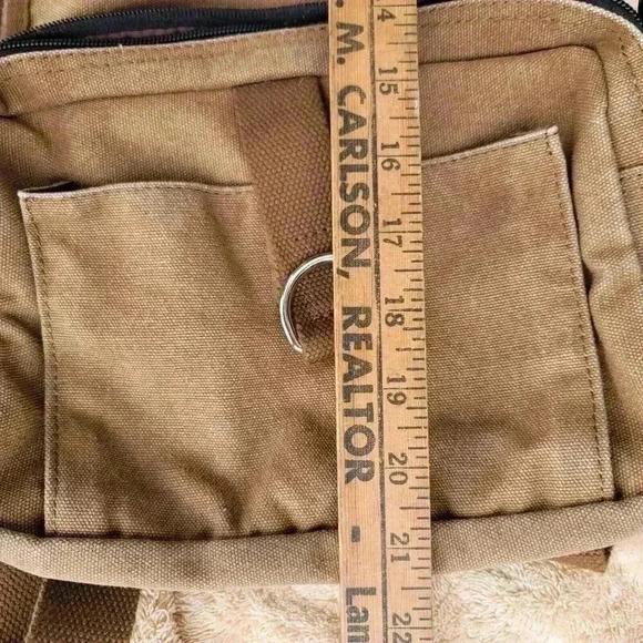 OneTigris Beige Canvas Tactical Dog  Harness Medium Brown Handled Vest Set Of 2 - Picture 5 of 6